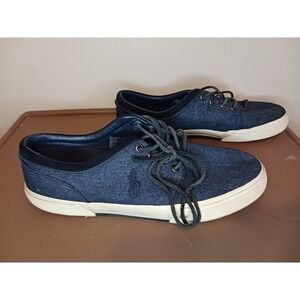 Polo Ralph‎ Lauren Men's Boat Shoes Blue Canvas 0200001087 Size 11 D